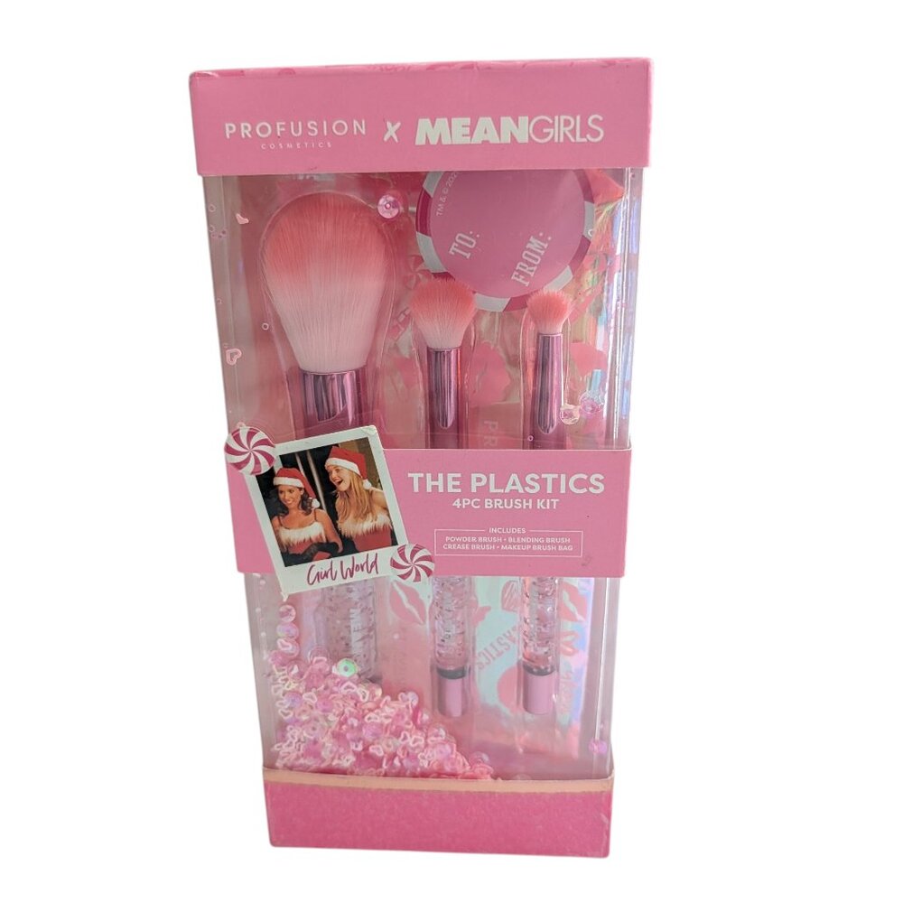 Profusion Cosmetics Mean Girls THE PLASTICS 4 PIECE BRUSH SET New with Box